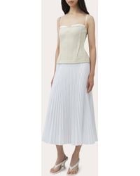 Jonathan Simkhai - Duval Linen Poplin Combo Bustier Midi Dress - Lyst
