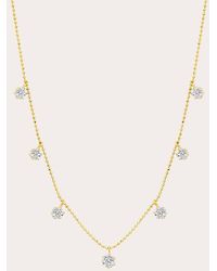 Graziela Gems - 18k Medium Floating Diamond Station Necklace - Lyst