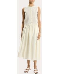 Theory - Corded Cotton Button Shell Top - Lyst