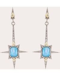 Armenta - Opal & Diamond Two-Tone Spear Drop Earrings - Lyst
