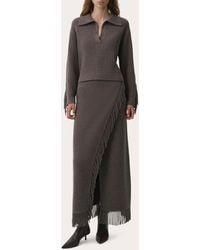 Jonathan Simkhai - Natalia Wool Fringe Polo Sweater - Lyst