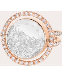 Moritz Glik - Diamond & 18K Rose Halo 15 Shaker Ring 18K - Lyst