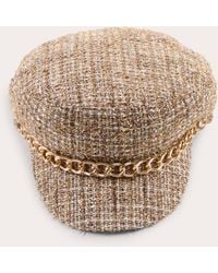 Eugenia Kim - Marina Tweed Chain Cadet Cap Polyester - Lyst
