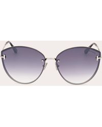 Tom Ford - Palladium Evangeline Cat-eye Sunglasses - Lyst