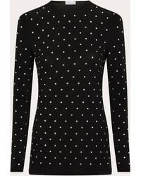 Rabanne - Crystal-Embellished Satin-Jersey Top - Lyst