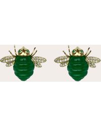 Casa Castro - Bug Quartz & Emerald Bee Stud Earrings 18k Gold - Lyst