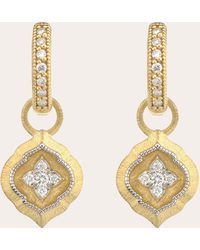 Jude Frances - Shadow Moroccan Small Pavé Shield Earring Charms - Lyst