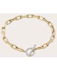 Zoe Lev - Diamond toggle Chain Link Bracelet - Lyst
