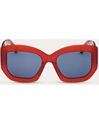 Emilio Pucci - Shiny Red & Blue Geometric Sunglasses - Lyst
