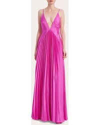 ONE33 SOCIAL - Plunge Pleated Gown - Lyst