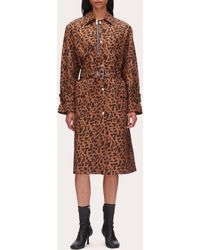 3.1 Phillip Lim - Leopard Twill Belted Trench Coat - Lyst