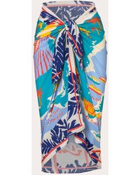 Verde Limon - Acapulco Printed Pareo Polyester - Lyst