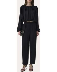 Jonathan Simkhai - Frida Silk Georgette Gathered Blouse - Lyst