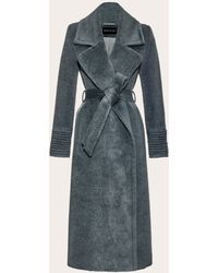 Sentaler - Bouclé Alpaca Notched Collar Long Wrap Coat - Lyst