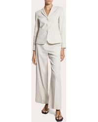 Theory - Check Linen-Blend Shrunken Blazer - Lyst