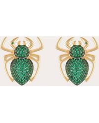 Nelly Rojas - Lola 18K Spinel And Emerald Spider Stud Earrings - Lyst