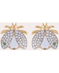 Nelly Rojas - Diamond & Crystal Quartz Catarina Stud Earrings 18K - Lyst