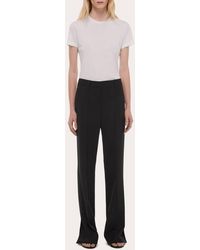Helmut Lang - Wool Gabardine Vented Wardrobe Trousers - Lyst