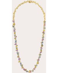 Suzanne Kalan - Bold Burst Pastel Sapphire Tennis Necklace - Lyst