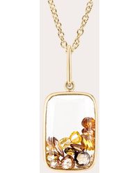 Moritz Glik - Ten Fourteen Diamond Shaker Pendant Necklace 18k Gold - Lyst