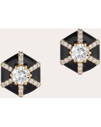 Goshwara - Queen 18K Diamond Enamel Earrings - Lyst