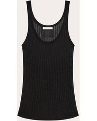 Helmut Lang - Ribbed Pointelle-Knit Tank Top - Lyst