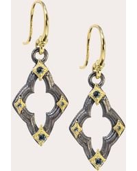 Armenta - Topaz & Blackened Two-Tone Small Crivelli Drop Earrings - Lyst