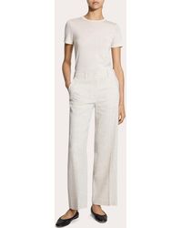 Theory - Check Linen-Blend Classic Relaxed Trousers - Lyst