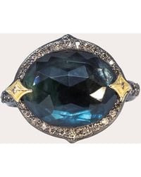 Armenta - 18K Blackened Sterling Topaz And Diamond Ring - Lyst