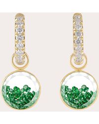 Moritz Glik - Gala Shaker Emerald huggie Earrings - Lyst