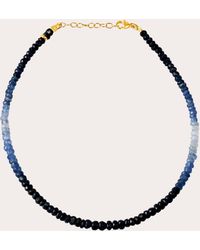 JIA JIA - Ombré Sapphire Beaded Anklet 14k Gold - Lyst