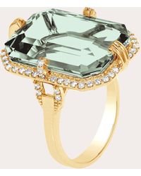 Goshwara - Prasiolite & Diamond Emerald-cut Ring - Lyst
