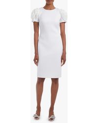 Badgley Mischka Women's Rosette-sleeve Mini Dress - White