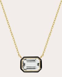 Goshwara - Rock Crystal Emerald-cut East-west Pendant Necklace - Lyst
