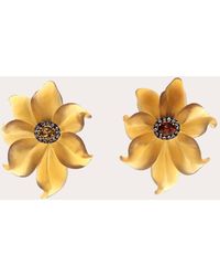 Casa Castro - Mother Nature Carnelian & Citrine Flower Stud Earrings - Lyst
