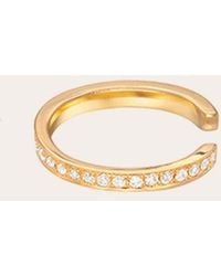 Zoe Lev - Diamond & 14K Ear Cuff - Lyst