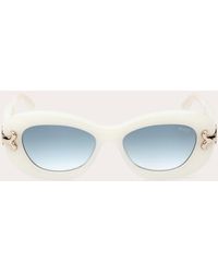 Emilio Pucci - Ivory Fishtail Logo Oval Sunglasses - Lyst