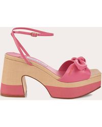 Jimmy Choo - Ricia 95 Knotted Leather Platform Sandal - Lyst