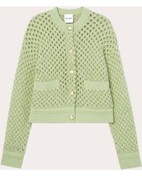 St. John - Sparkle Crochet Knit Jacket - Lyst