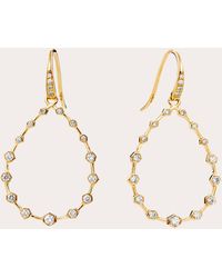 Syna - Diamond Hex Drop Earrings - Lyst