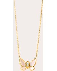 Syna - Mother Of Pearl Jardin Butterfly Pendant Necklace - Lyst