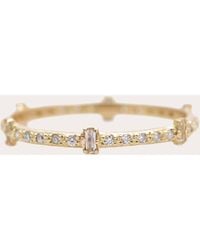 Armenta - Sapphire & Diamond 18K Baguette Stackable Ring - Lyst