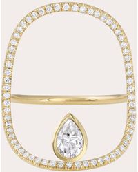 White/space - Pavé Pear Continuity Ring - Lyst