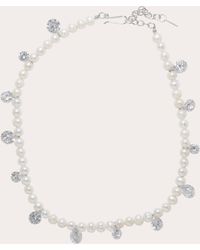 Completedworks - Freshwater Pearl & Cubic Zirconia Choker Necklace - Lyst