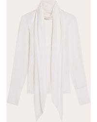 Helmut Lang - Scarf Silk Blouse - Lyst