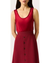 Argent - Silk Charmeuse Scoop Neck Tank Top - Lyst