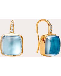 Syna - Topaz & Diamond Sugarloaf Candy Drop Earrings - Lyst