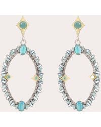 Armenta - Topaz & Aquamarine Two-Tone Crivelli Drop Earrings - Lyst
