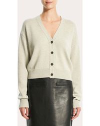 Theory - Women's Cotton-cashmere V-neck Cardigan - Lyst