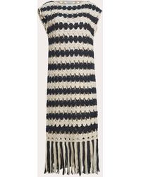 Eleven Six - Shaya Stripe Crocheted Midi Dress - Lyst